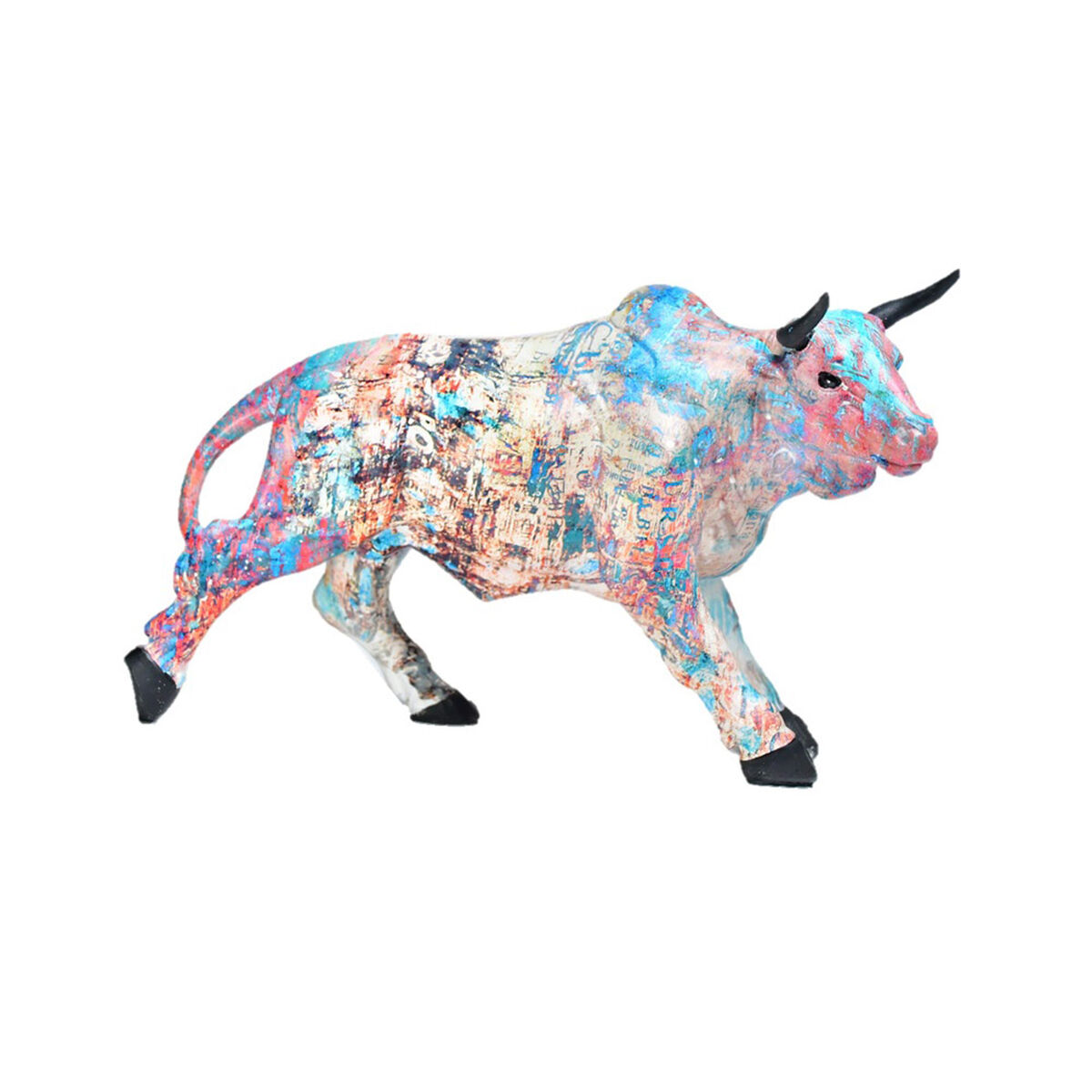 Adorno De Mesa Resina Fria Toro Azul