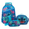 Pack Mochila con Ruedas, Estuche y Lonchera Stitch