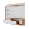 Panel TV Altavision Maragogi Blanco Marmolado y Blanco