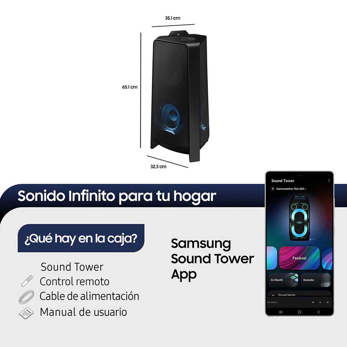 Minicomponente Sound Tower Samsung MX-T50/ZS