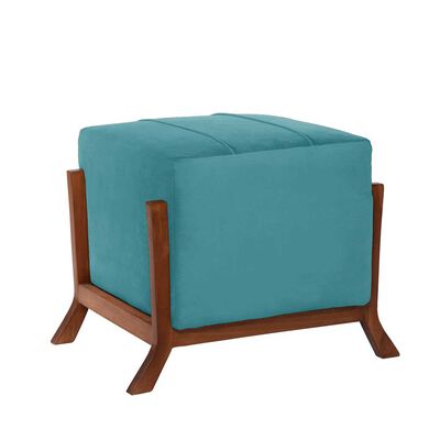 Pouf Latam Home Marsella Tela Velvet Turquesa