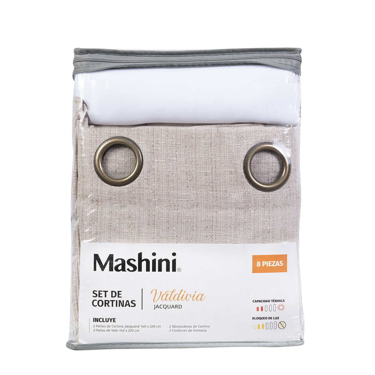 Cortinas de Pieza Mashini Valdivia 220 x 140 cm Arena