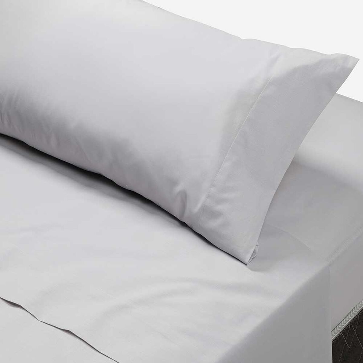 Juego de S&aacute;banas Rosen 144 Hilos 1,5 Plazas Polycotton Lisa Plata