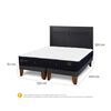 Cama Europea CIC Base Dividida 2 Plazas Premium + Respaldo Milan Negro