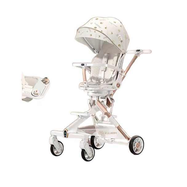 Coche de Paseo 360° con Mesita Lubabycas Blanco