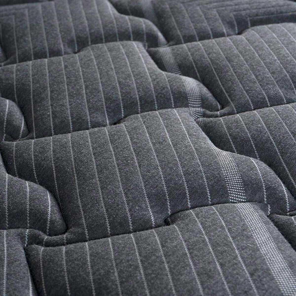 Cama Europea Celta 2 Plazas Black Elite Base Dividida + Set Havana