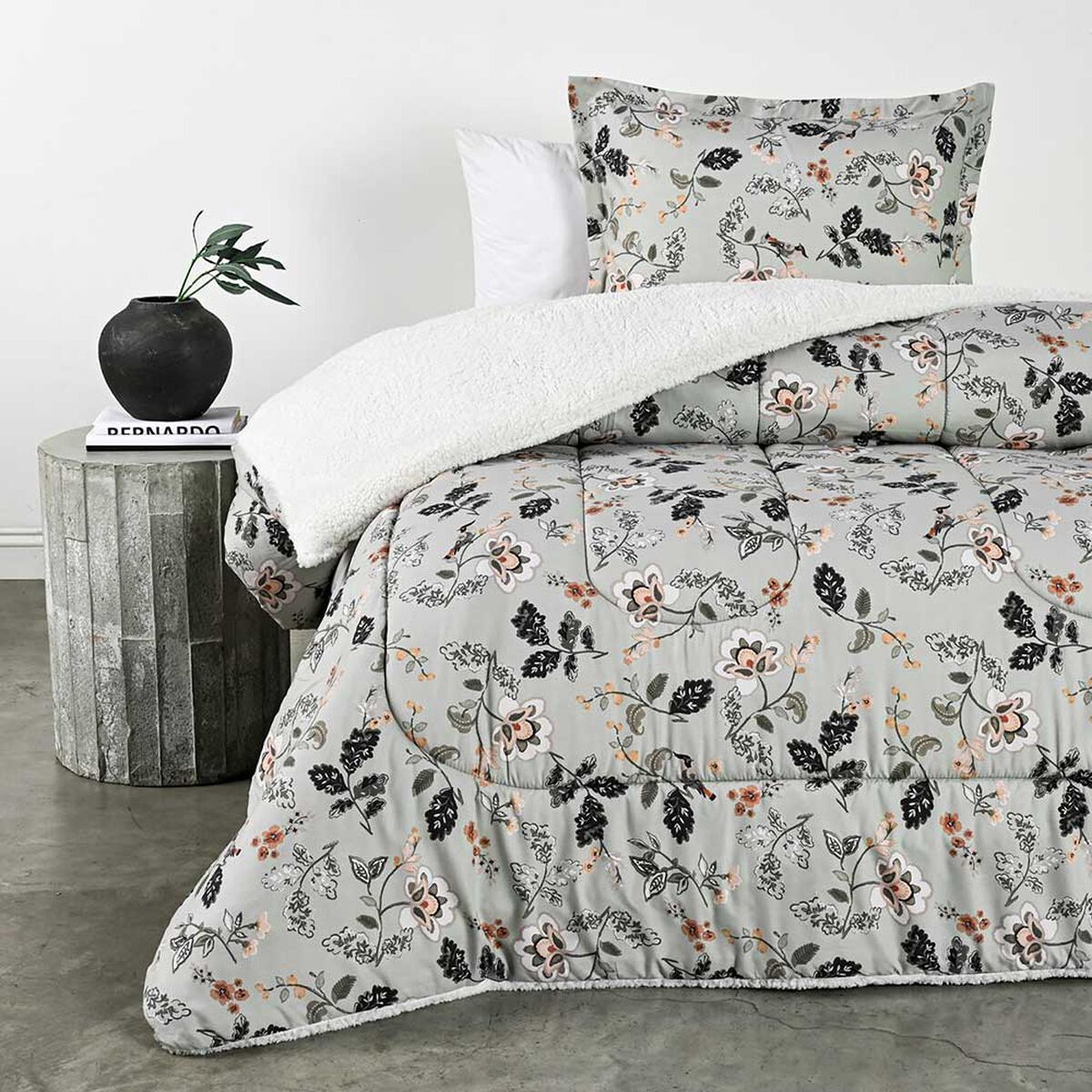 Plumón Elements & Co 1,5 Plazas Bird Gris