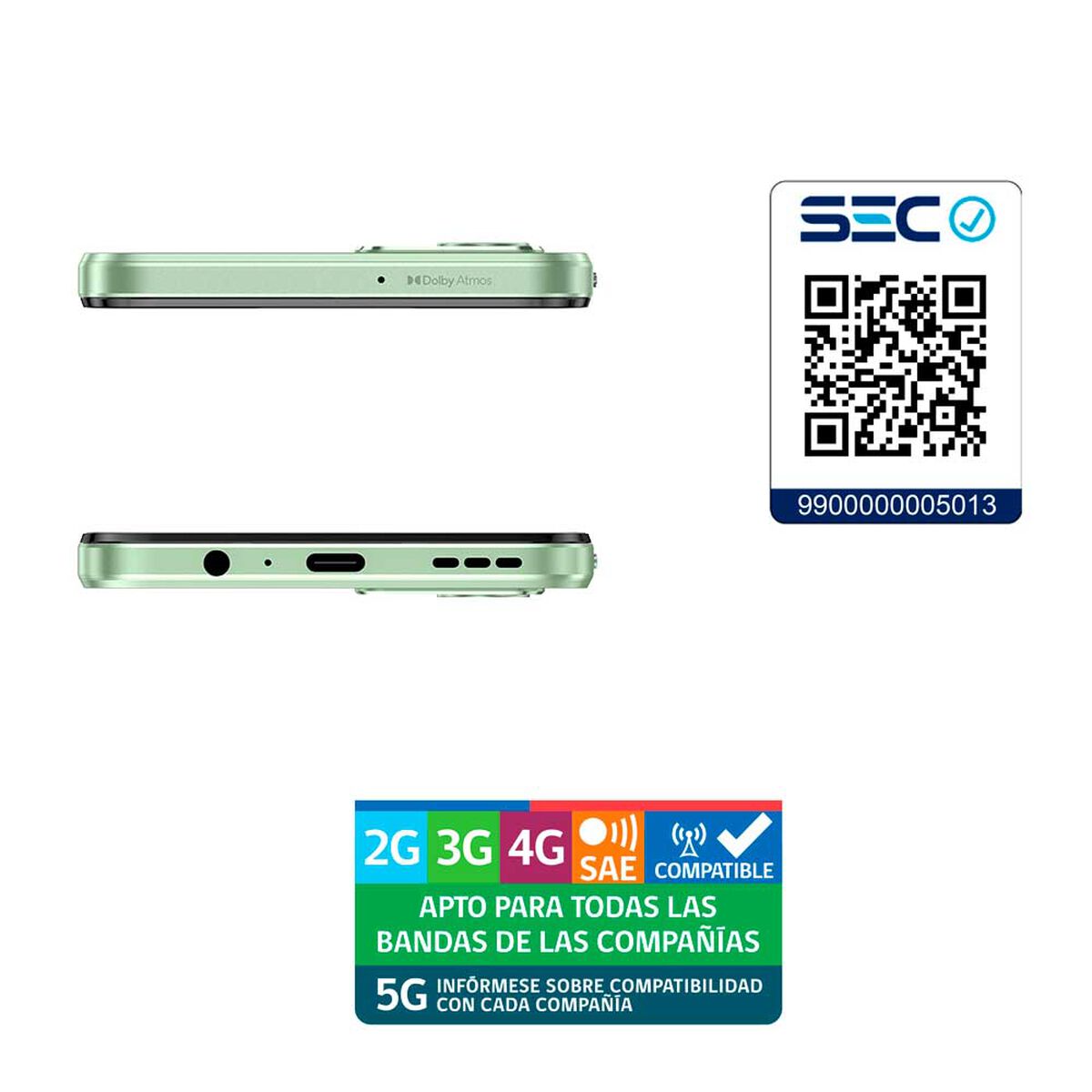Celular Motorola Moto G54 5G 256GB 6,49" Verde Menta Liberado