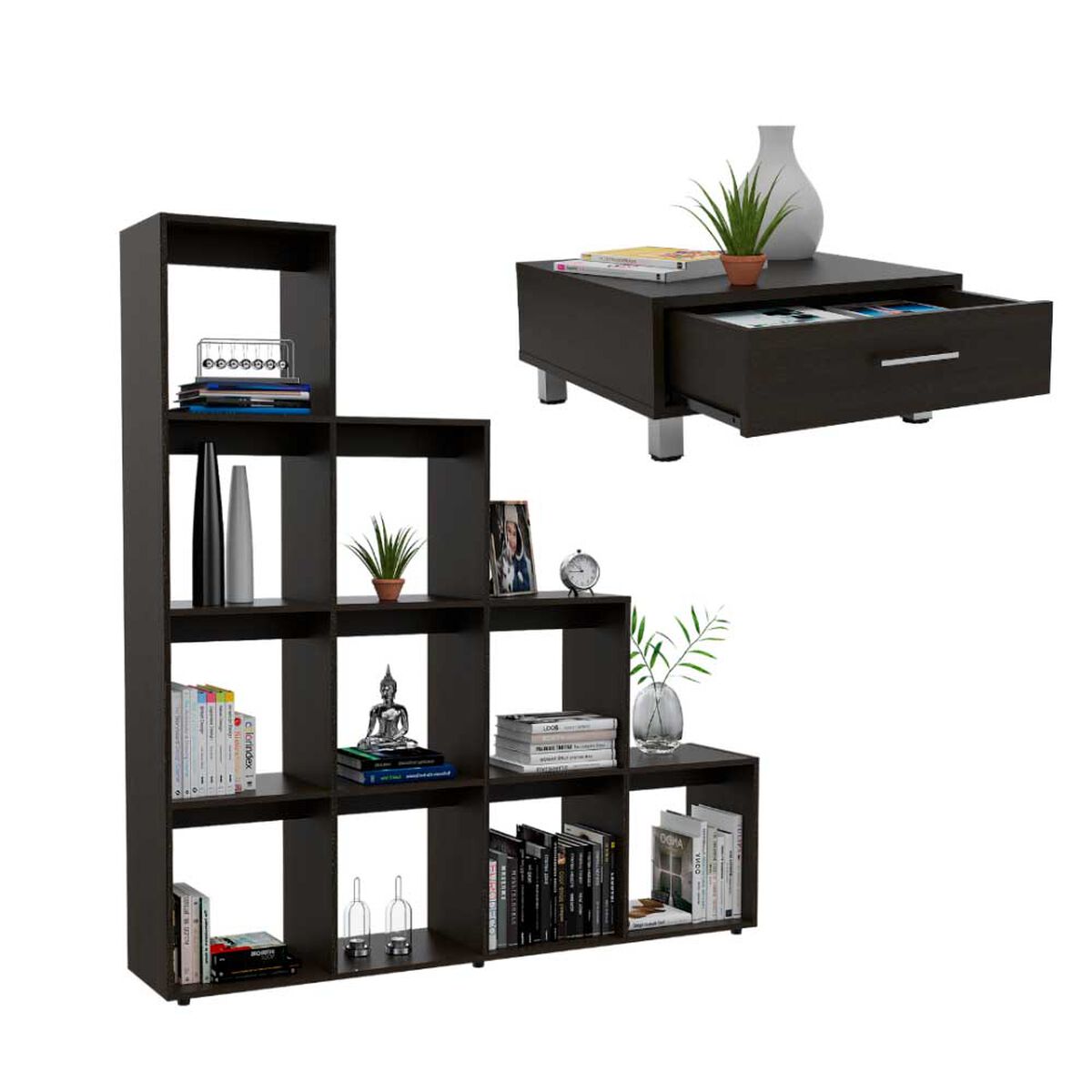 Set Biblioteca Beijín Escalera + Mesa de Centro Beijín