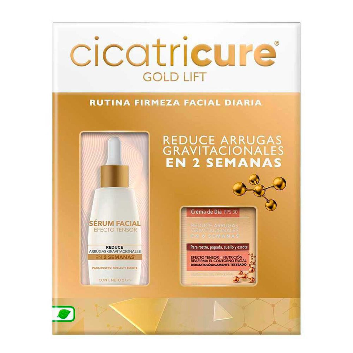 Pack Cicatricure Crema Gold Lift De D&iacute;a + Serum Efecto Lifting