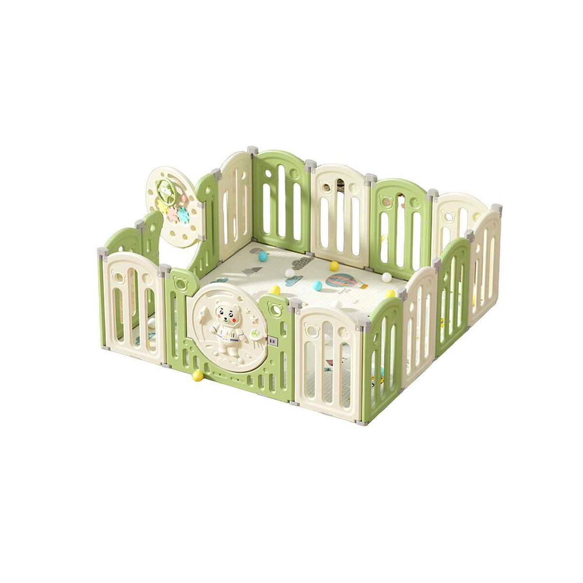 Corral Armado Multiposiciones Accesorios 153*160cm Lubabycas