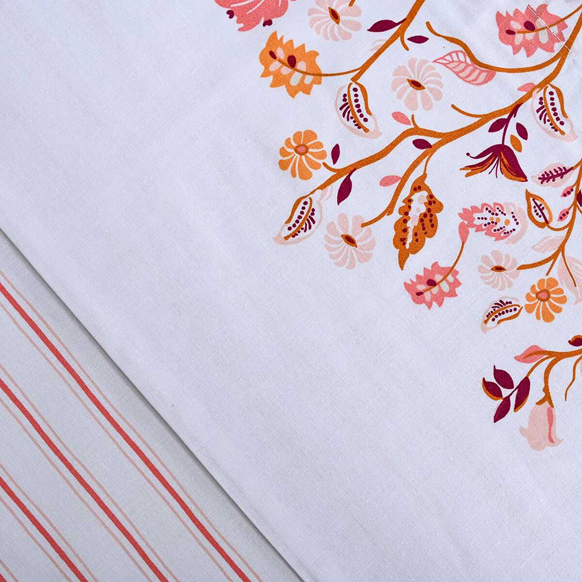 Juego de S&aacute;banas American Family 2 Plazas 144 Hilos Tropico Coral