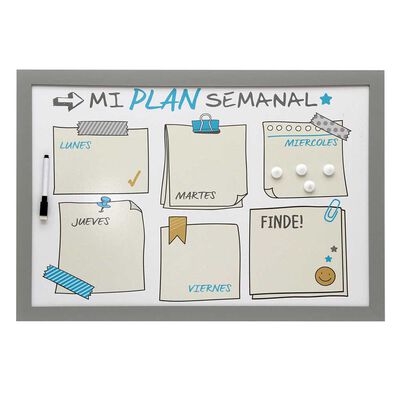 Pizarra Plástico Vgo Teenager 40 x 60 cm Gris