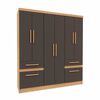 Closet Yardas Liliana 6 Puertas 4 Cajones Bicolor