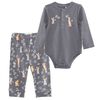 Conjunto Body+Calza de Algodón Chess Baby