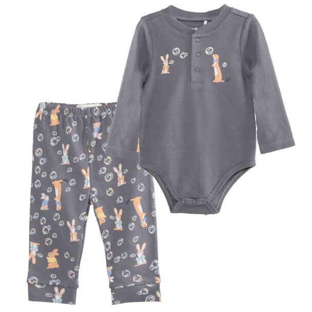 Conjunto Body+Calza de Algodón Chess Baby