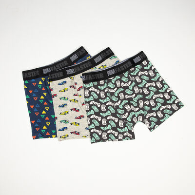 Imagen 1 del producto Pack 3 Bóxer Niño Chess Navy, Verde