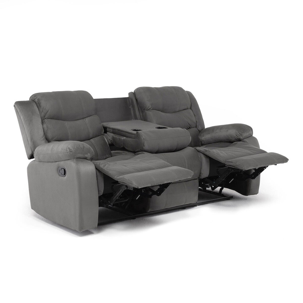 Sof&aacute; Reclinable Daniels Norman 3 Cuerpos Gris