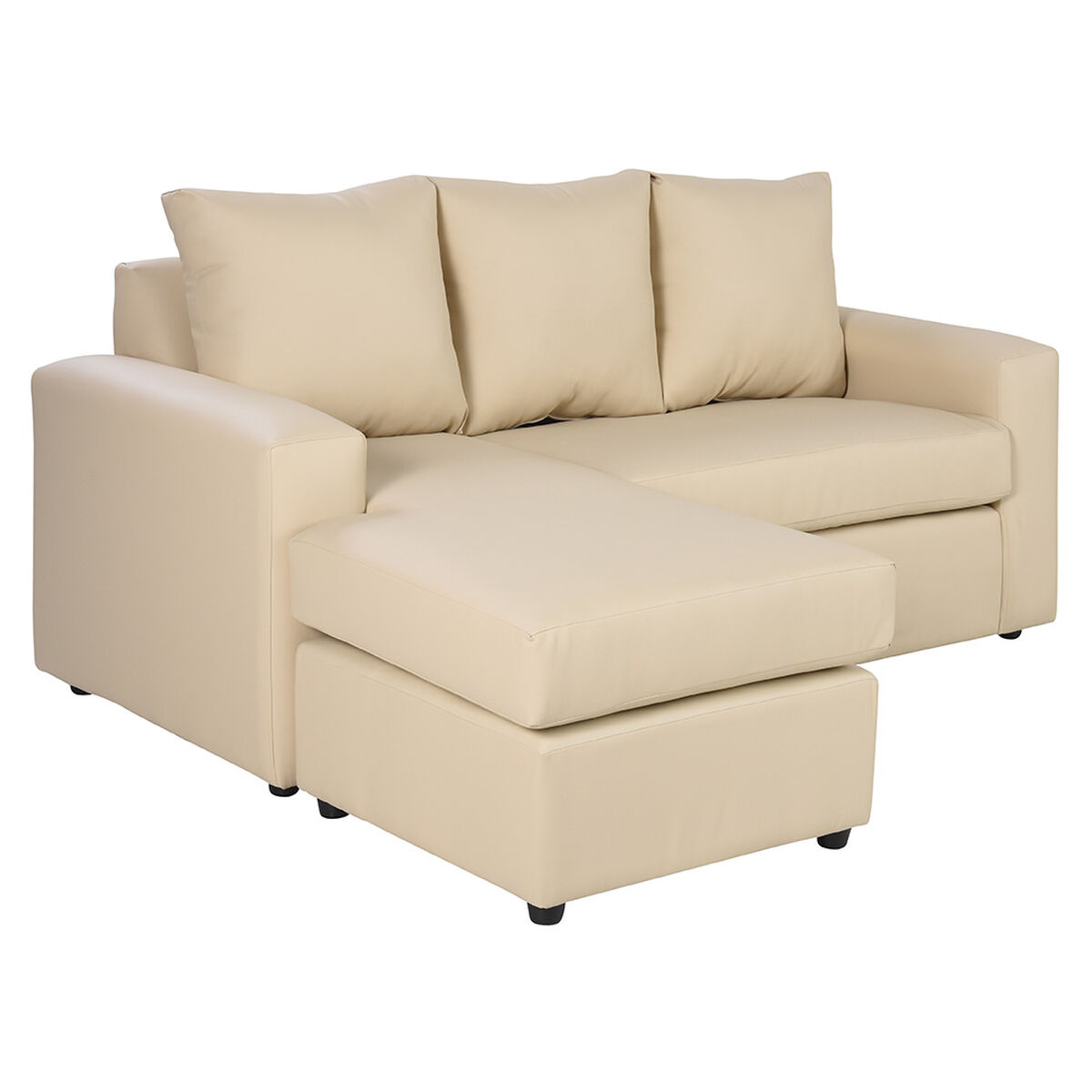 Sofá Seccional Bodevir BI-L 3 Cuerpos Beige