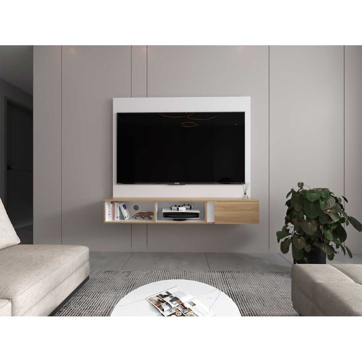Panel TV TuHome Dassel Hasta 65" Carpi Y Milan