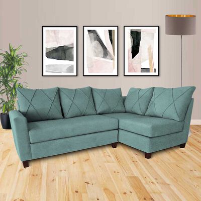 Sofá Seccional Derecho Living Factory Musso 5 Cuerpos Menta