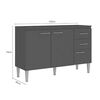 Mueble de Cocina Base Vekkahome Opie Gris