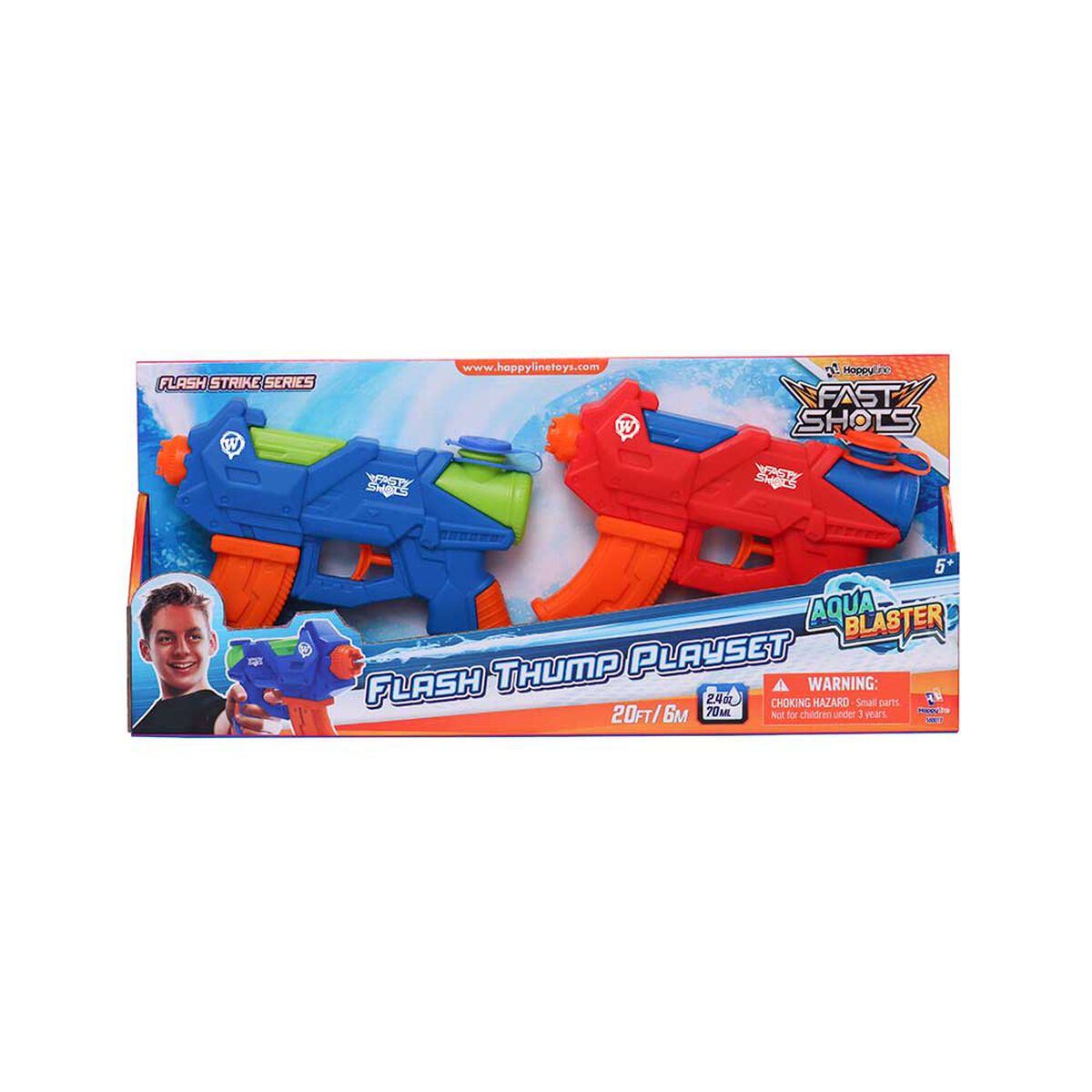 Pack 2 Pistolas de Agua Flash Thump Fast Shot