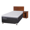 Box Spring CIC 1,5 Plazas Ortopedic Advance + Respaldo + Velador New Villarrica