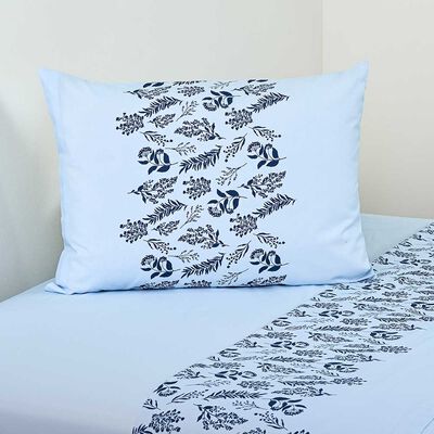 Imagen 1 del producto Juego de Sábanas American Family 1,5 Plazas Frambella 144 Hilos Azul