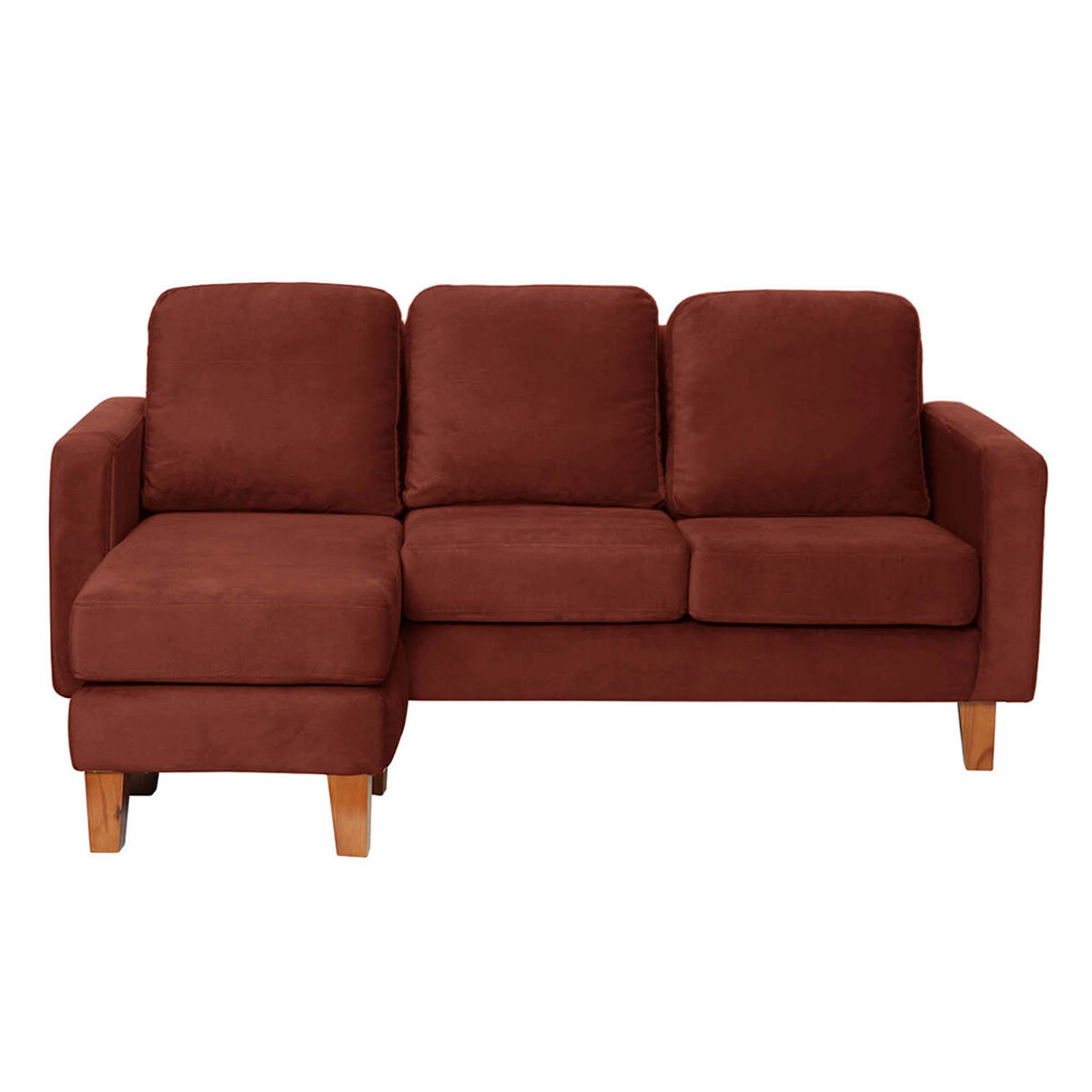 Seccional Intercambiable Latam Home Venecia 3 Cuerpos Chocolate + Sitial Munich Tela Chocolate