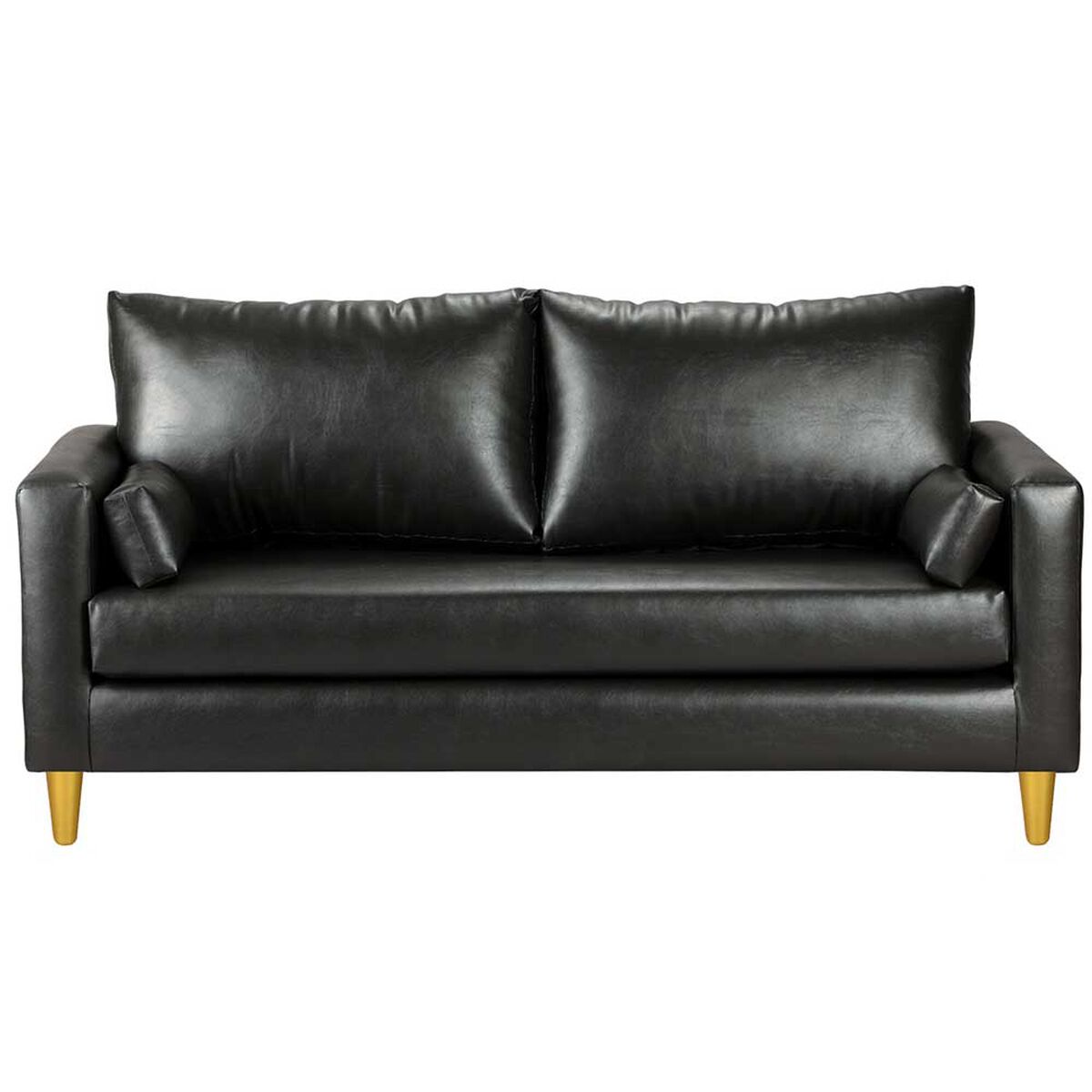 Sofá Bodevir Sky PU 01 3 Cuerpos Negro 