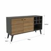 Rack TV Onessta Ibiza Hasta 55" Grafito Miel