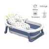 Bañera Plegable con Termómetro, Cojin y más Accesorios Azul