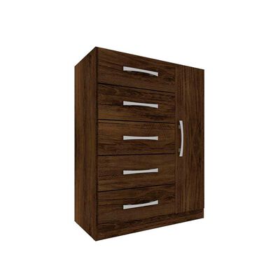 Cómoda Altavision Corais 5 Cajones Cacau