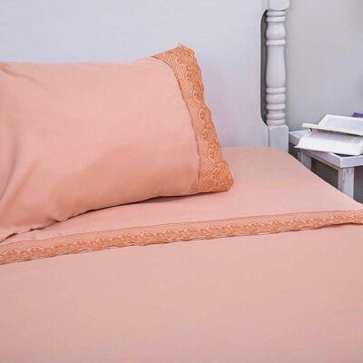 Imagen 2 del producto Juego de Sábanas Doral 1,5 Plazas Santorini Coral