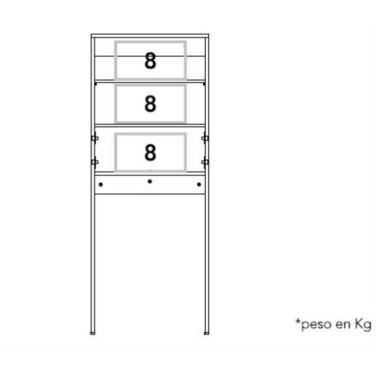 Mueble Optimizador TuHome Bath Bi Color Duna Blanco 2 Puertas