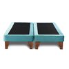 Base Europea Dividida Latam Home 2 Plazas Zen Tela Velvet Turquesa