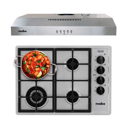 Imagen 1 del producto Kit Empotrable Campana Mabe CM6045XV0 + Encimera CMG6044LD-1CL