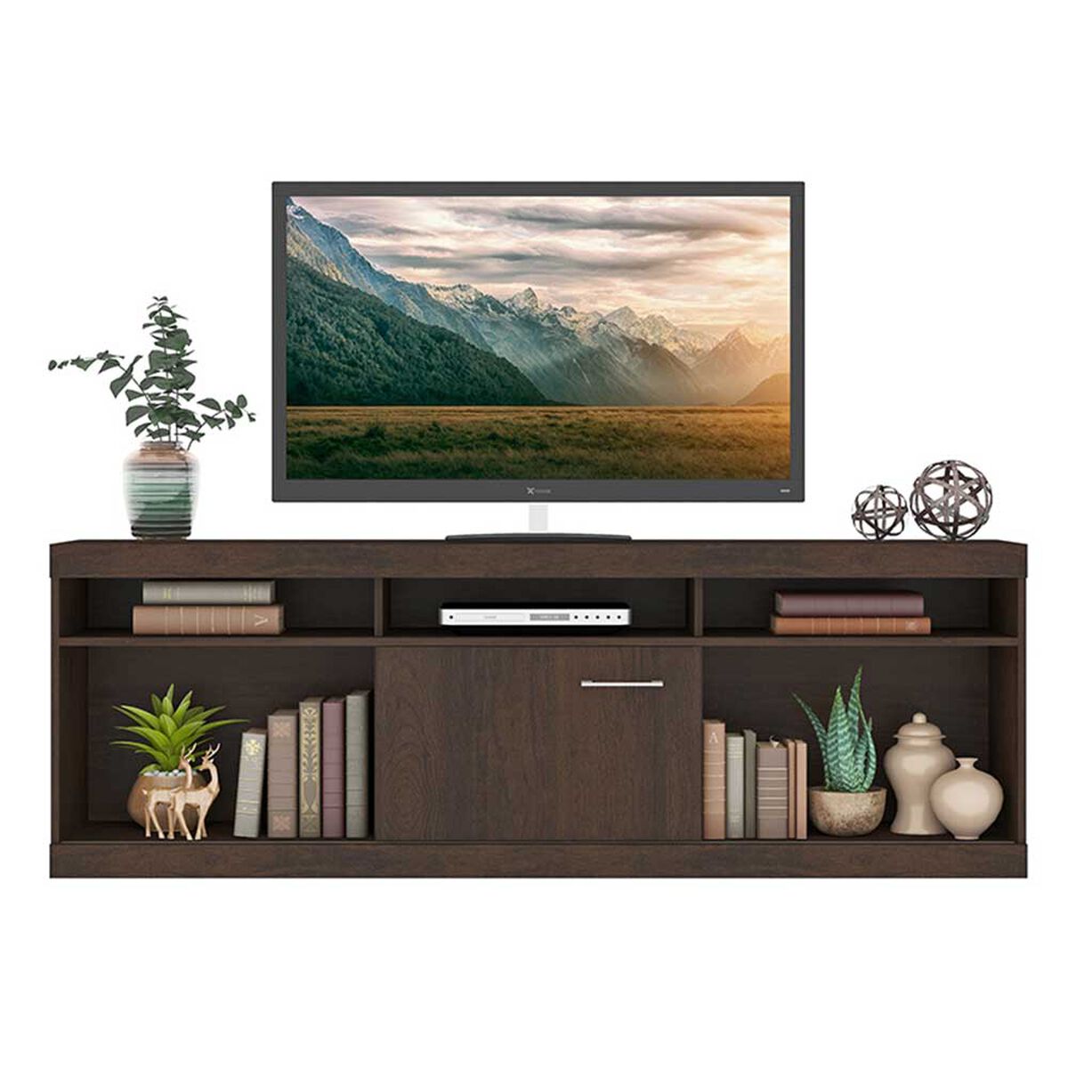 Rack TV Vekkahome Beatriz Hasta 75" Café