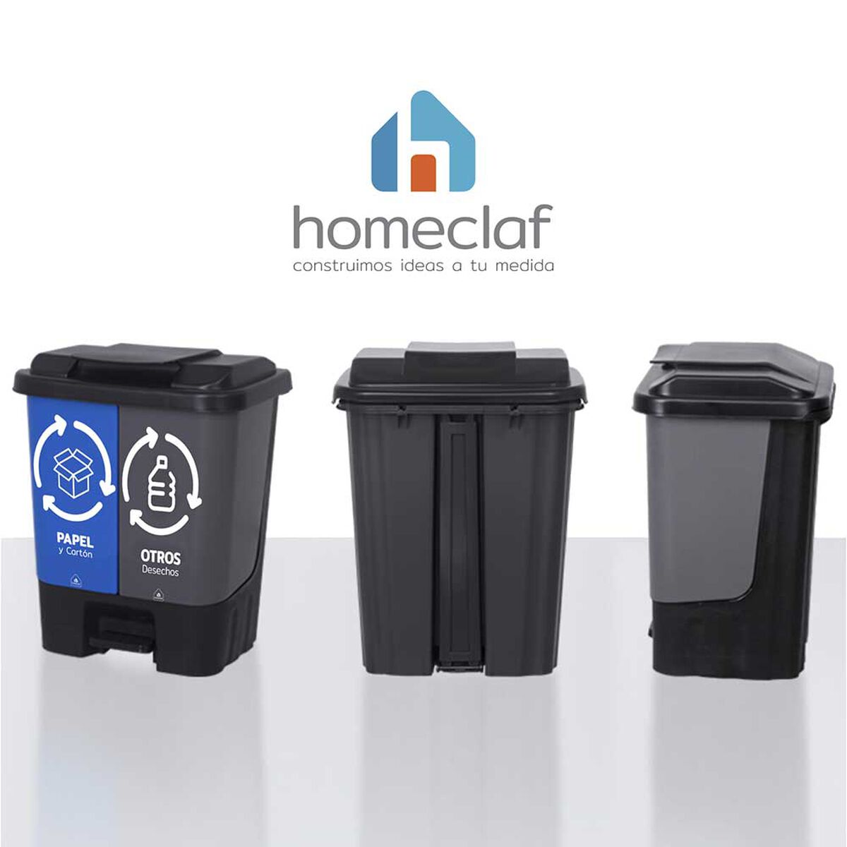 Basurero Homeclaf 60 lt Negro