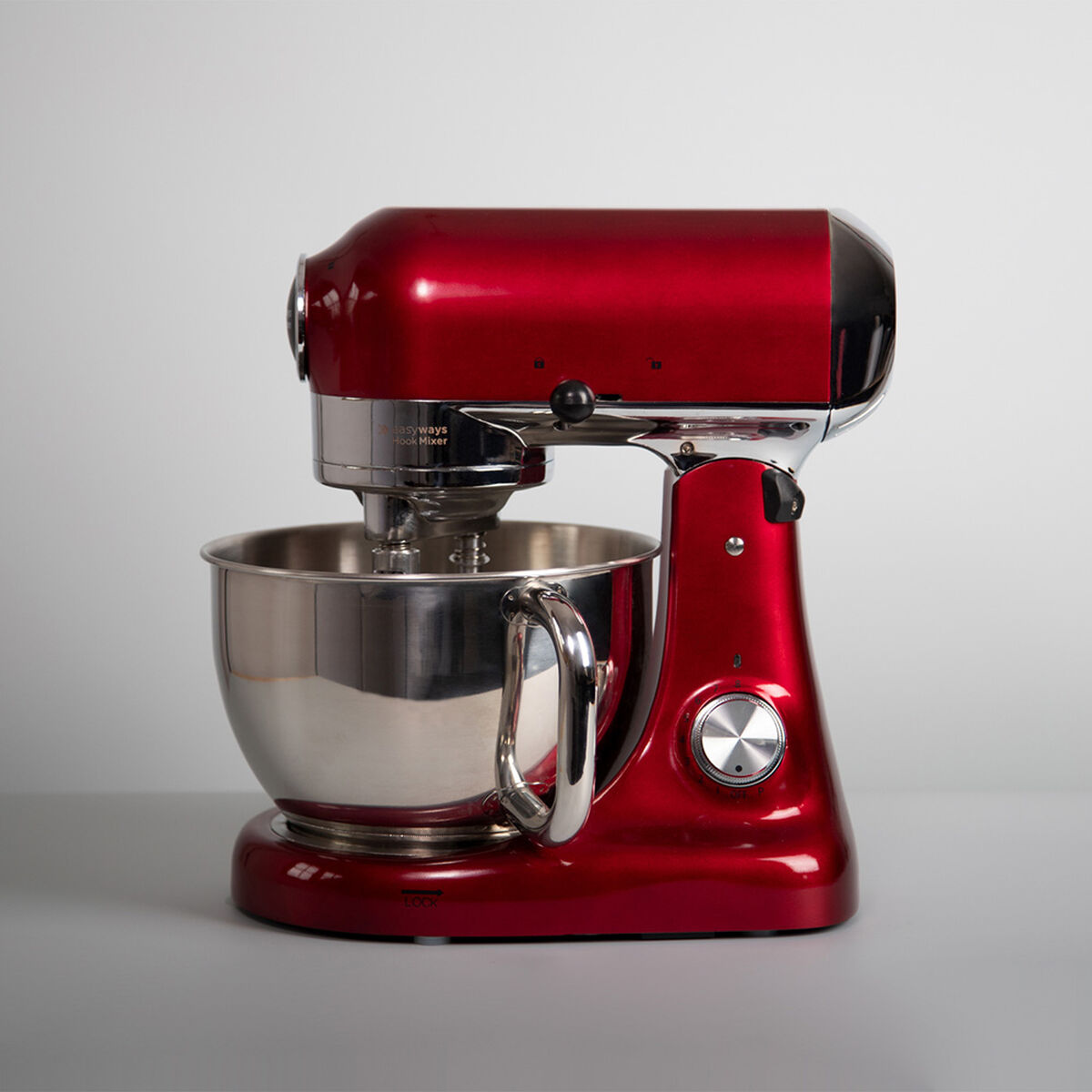 Batidora de Pedestal EasyWays Hook Mixer 4,7 lts. Rojo