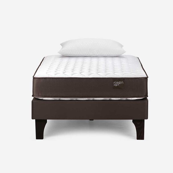 Cama Europea Rosen 1,5 Plazas Ergo T +  Almohada Light Americana