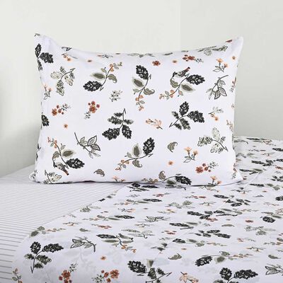 Imagen 1 del producto Juego de Sábanas Elements & Co 200 Hilos 1,5 Plazas Bird Blanco