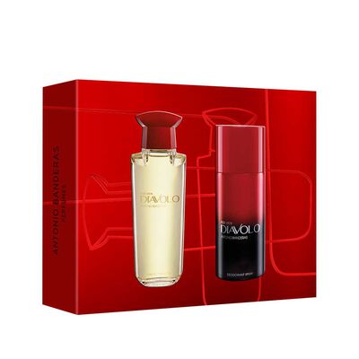Set Perfume Antonio Banderas Hombre Diávolo EDT 100ML + Desodorante 150ML