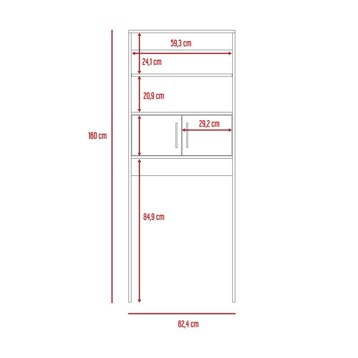 Mueble Optimizador para Ba&ntilde;o TuHome Madrid 2 Puertas Blanco