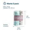 Pack 2 Mantas Celeste Bebesit