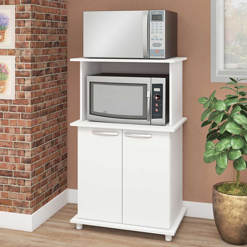 Mueble para Microondas Vekkahome Navona 2 Puertas Blanco