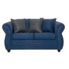 Juego de Living Black Factory Emili 5 Cuerpos Azul