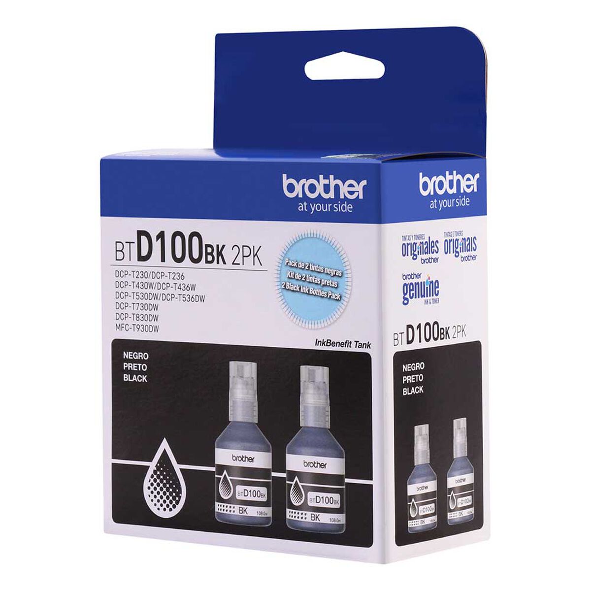 Pack 2 Tintas Brother BTD100BK2PK Negro