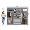 Closet Di Poretti Design Titanium 6 Puertas 4 Cajones Gris